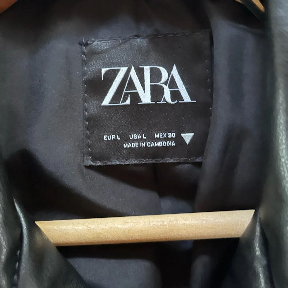 Zara Moto Jacket NWT Faux Leather - Picture 6 of 9